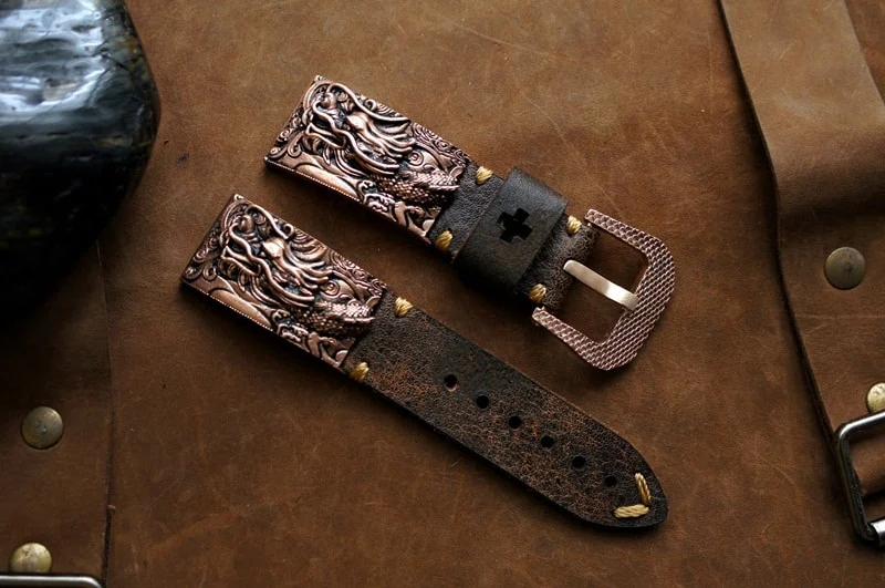 Dragon Bronze Pendants Strap ( 2pieces) for Panerai or Apple Watch 1 and 2 – image 10